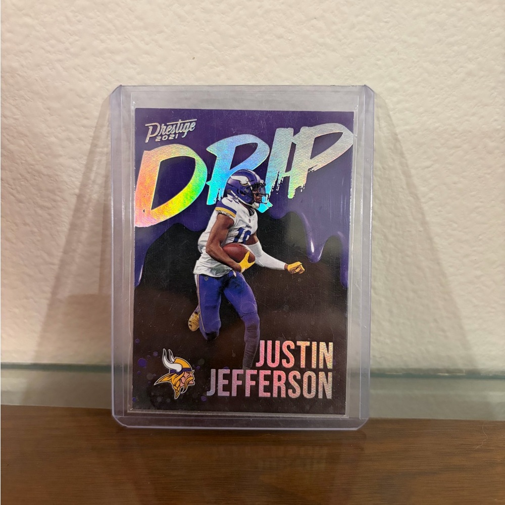 JUSTIN JEFFERSON CASE HIT PRESTIGE DRIP INSERT - VIKINGS | 2021